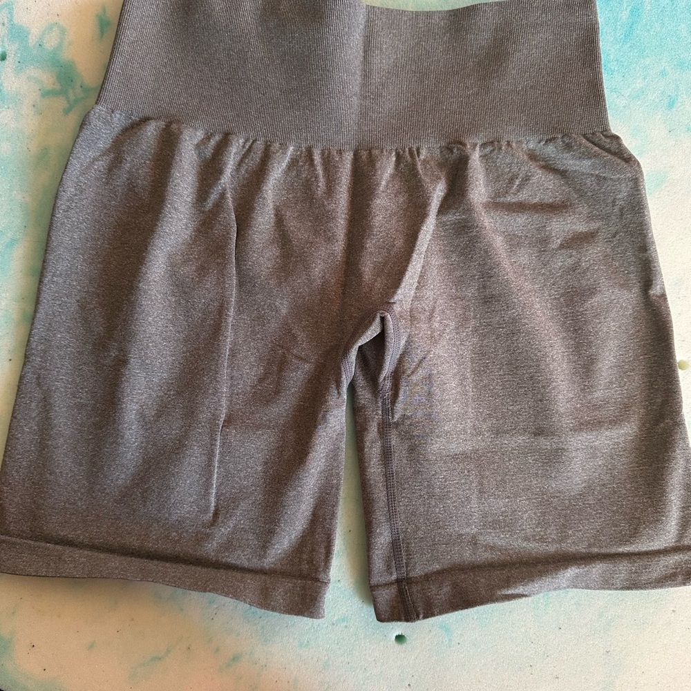 3 NVGTN Women's High-Waisted Gray Shorts bundle (x3)